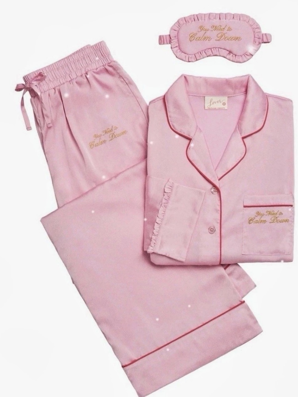 Taylor Swift " You need to calm down" Pajamas size 3x ** EYE MASK NOT INCLUDED *